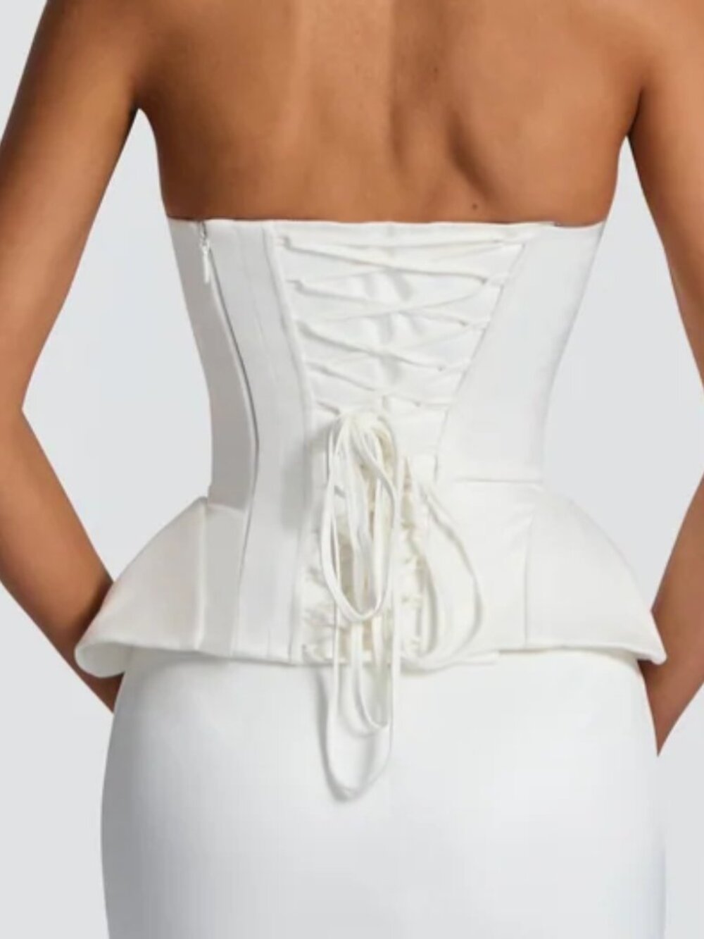 Babyboo Jamila Ivory Satin Bridal Corset Top Size Medium - Picture 4 of 8